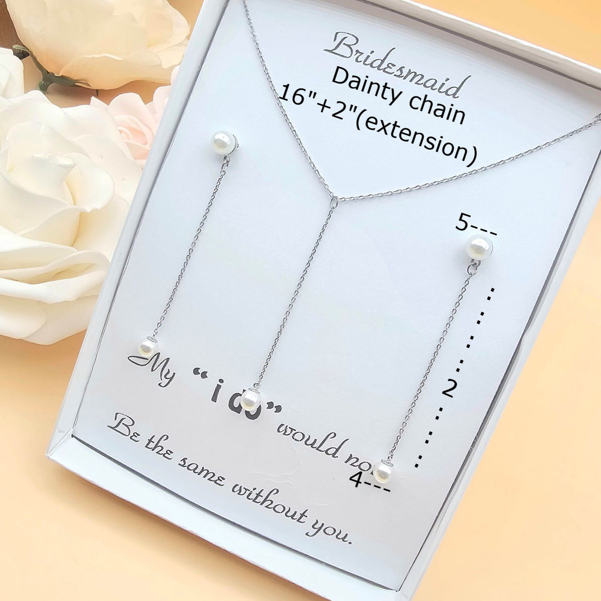 Bridesmaid Y-Necklace & Earring Set. Bridesmaid Jewelry Set. Wedding Jewelry Set. Daily jewelry.