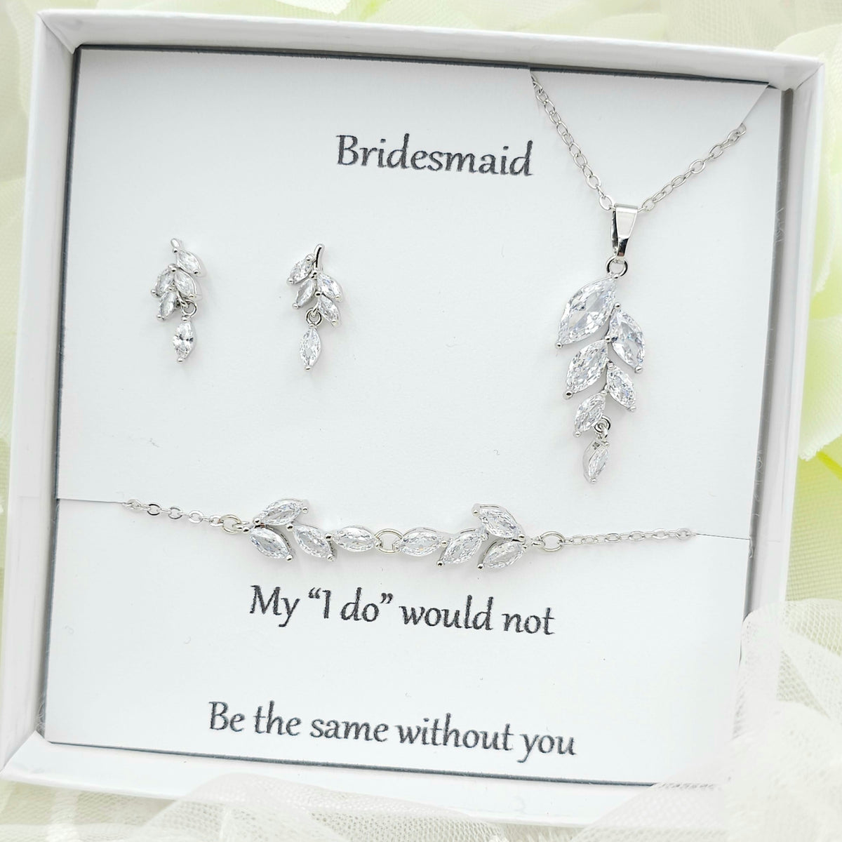 Minimalist SILVER, Gold ,ROSE GOLD Tiny Olive leaf Earring ,Necklace, bracelet Set.  Bridesmaid Jewelry .